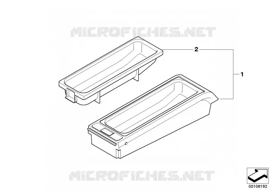 Pièces pour SA 644 - console centrale BMW BMW X5 2000 X5 3.0d N X5 3.0d