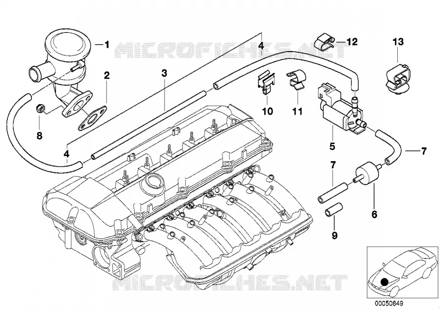 Pompe a air p commande a depression BMW BMW Série 3 2000 325Ci N 325Ci
