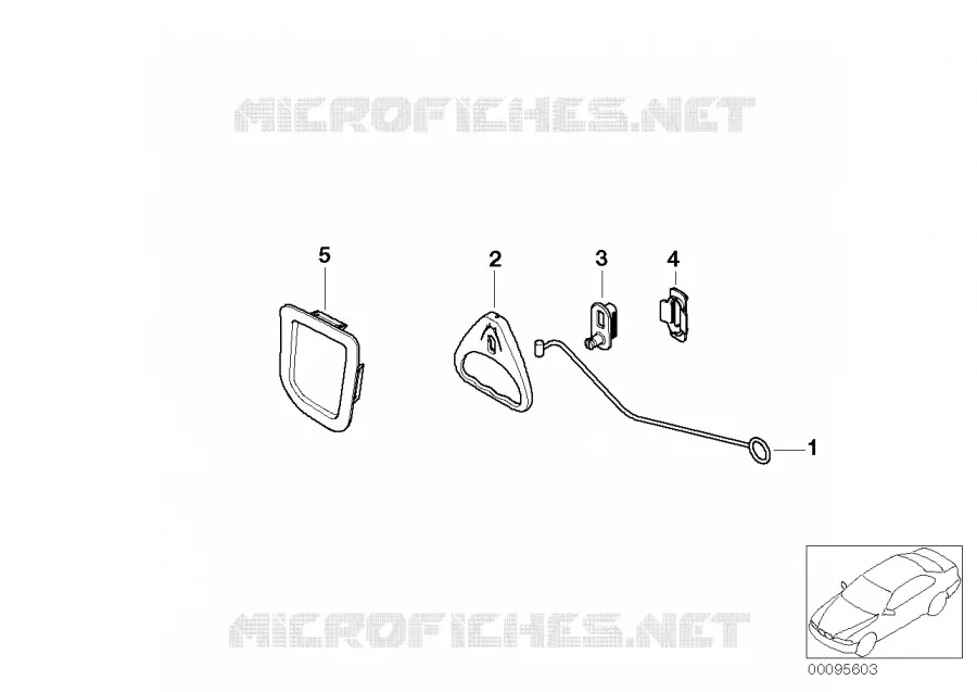 Post-équipt déverrouil.secours coffre BMW BMW Z3 1996 Z3 M3.2 N Z3 M3.2