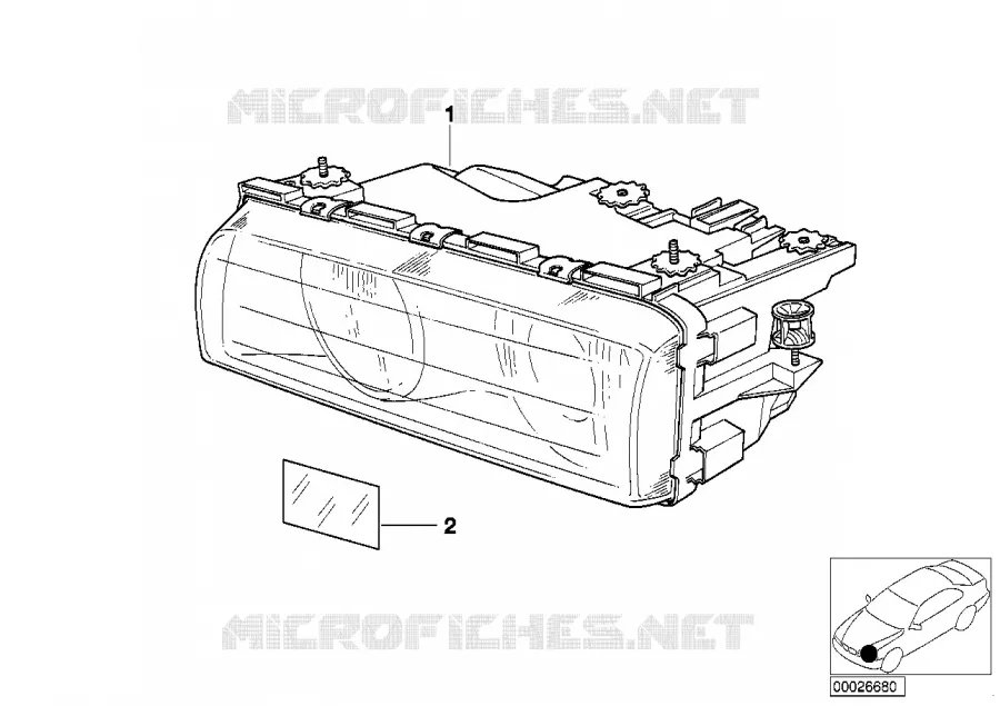 Projecteur BMW BMW Série 7 1997 L7 A L7