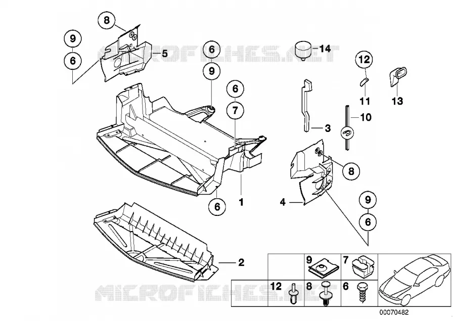Protection de compartiment moteur BMW BMW Z3 1999 Z3 3.0i N Z3 3.0i