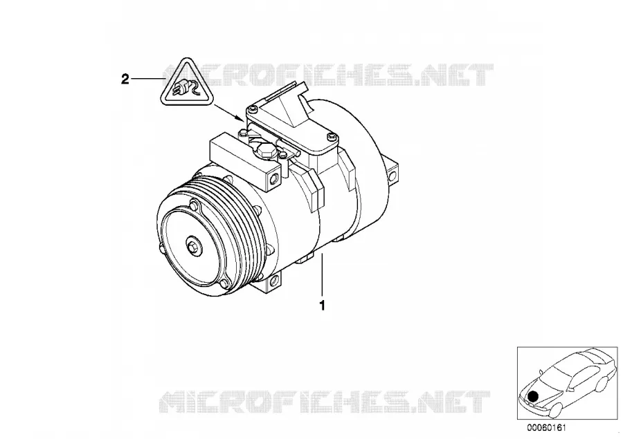 RP compresseur de climatisation BMW BMW Série 7 2000 735Li A 735Li