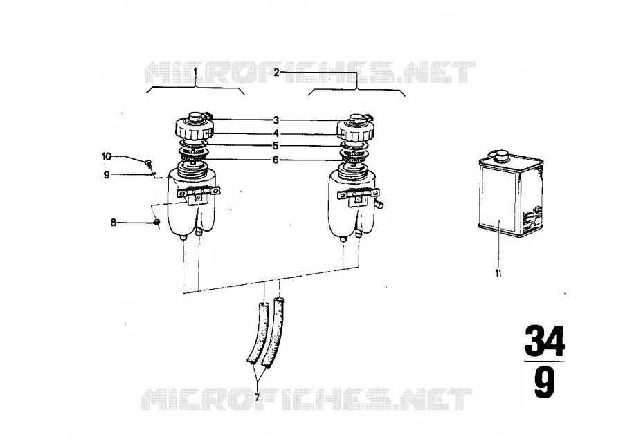 Réservoir tampon BMW BMW CLASSIC 2500-3.3Li 1974 3.0L A 3.0L