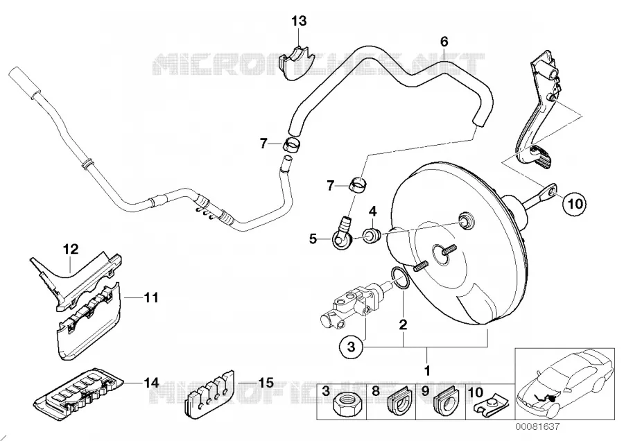 Servo frein à dépression BMW BMW Série 3 2000 320d N 320d