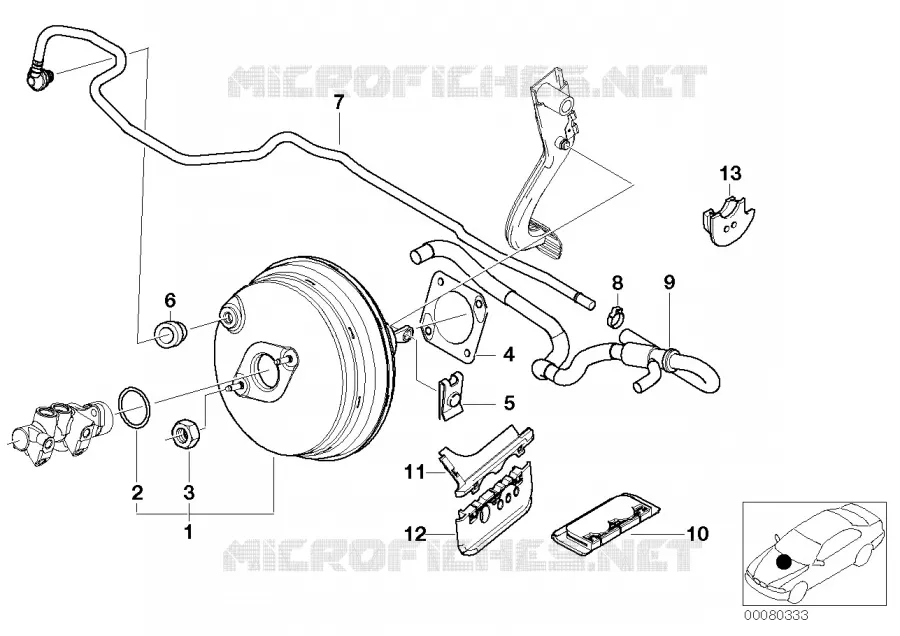 Servo frein à dépression BMW BMW Série 3 2002 M3 CSL N M3 CSL
