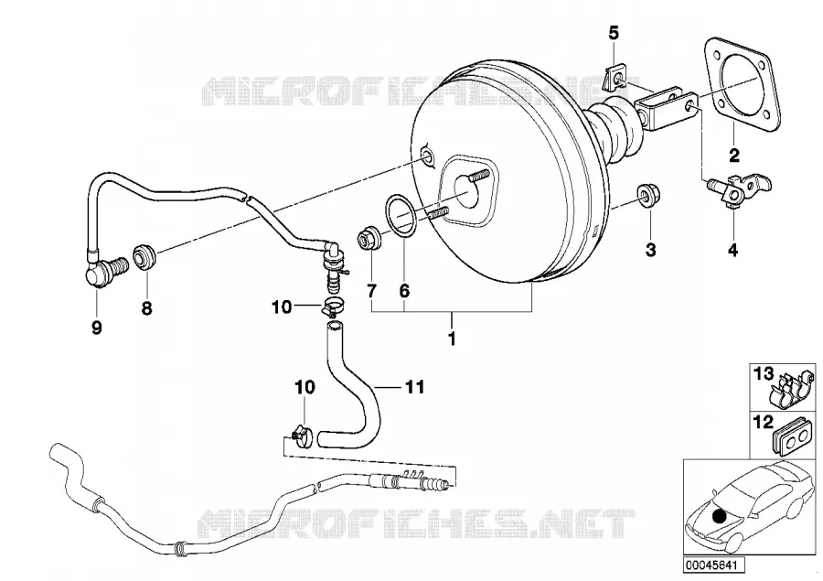 Servo frein à dépression BMW BMW Série 5 2000 525d A 525d