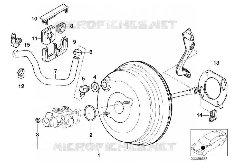 Servo frein à dépression BMW BMW X5 2003 X5 3.0d N X5 3.0d