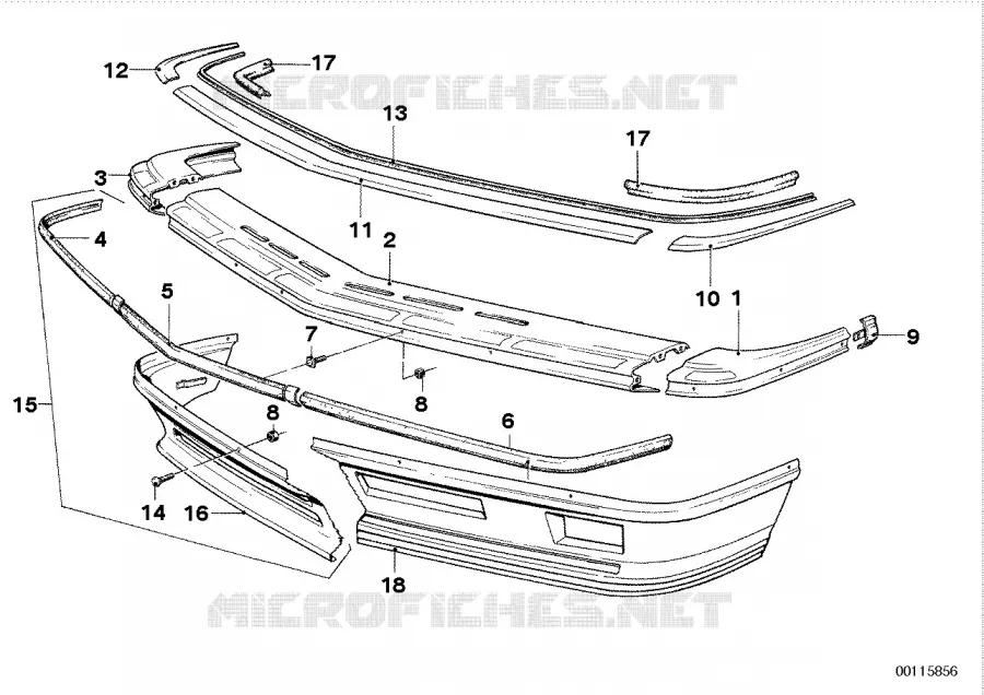 Spoiler avant M technic BMW BMW Série 6 1982 635CSi M 635CSi