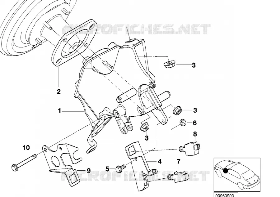 Support du pedalier BMW BMW X5 2003 X5 3.0d N X5 3.0d