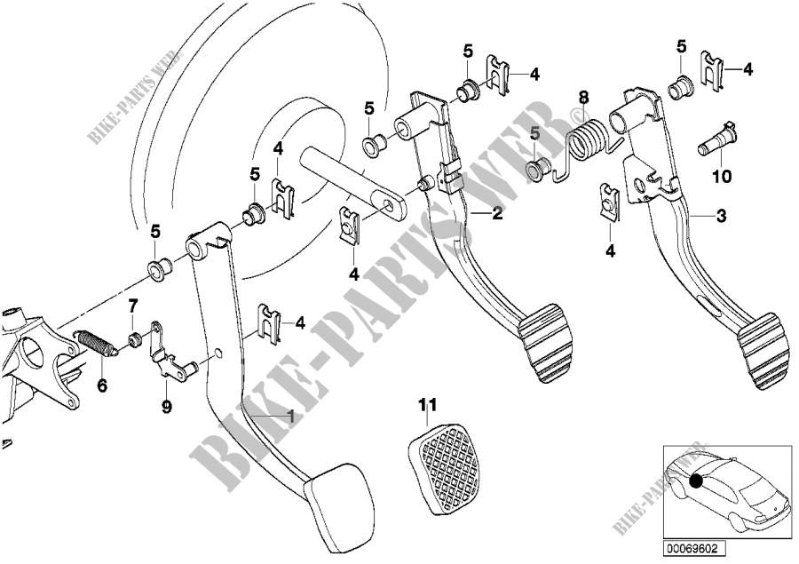 Support du pedalier/pedale de frein pour BMW 730i