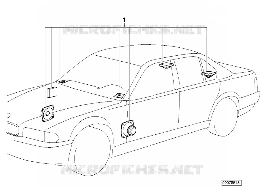 Système Sound Modul BMW BMW Série 7 1988 730iL M 730iL