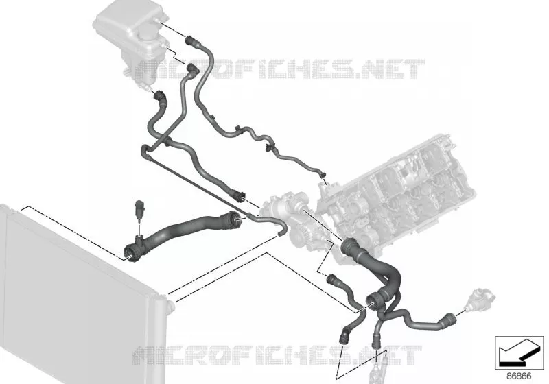 Systeme de refroidissement - durit BMW BMW Série 7 2002 760Li A 760Li
