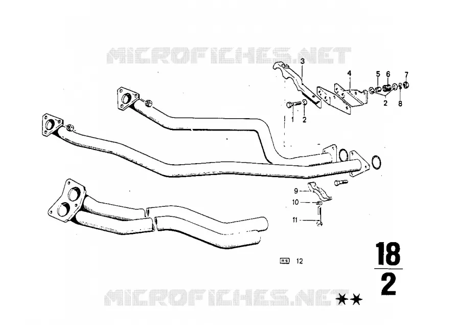 Système déchappement BMW BMW CLASSIC 2500-3.3Li 1968 2500 M 2500