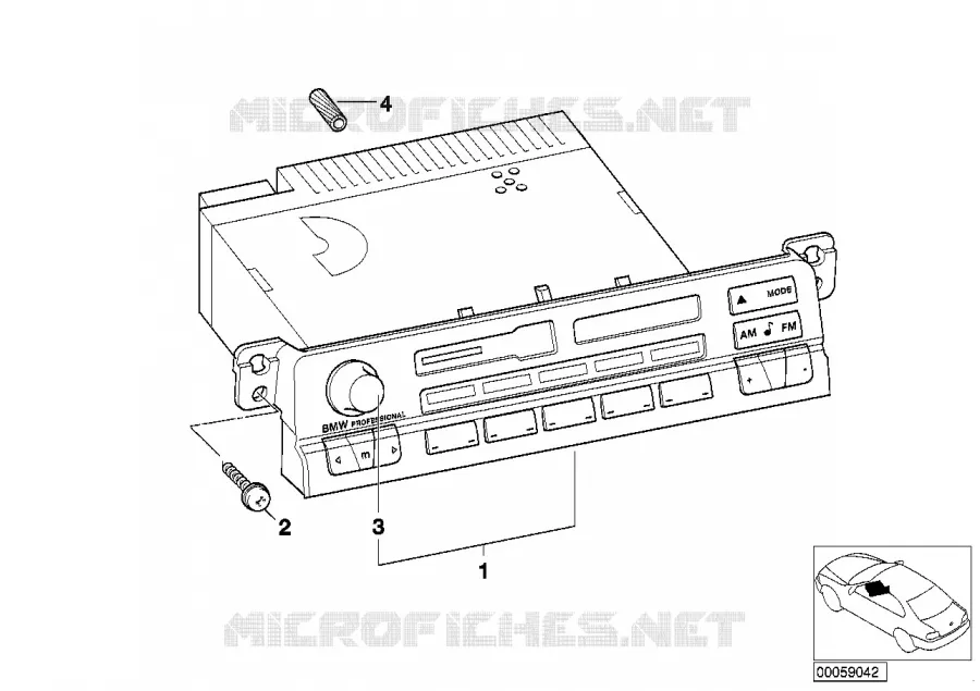 Transformat.Radio Reverse en Professiona BMW BMW Série 3 2001 320d N 320d