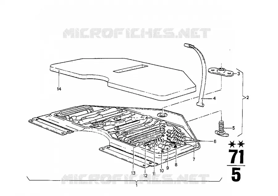 Trousse à outils/Cric BMW BMW CLASSIC 2500-3.3Li 1973 3.3L A 3.3L