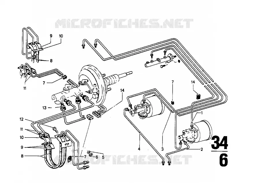 Tuyau de frein avant BMW BMW CLASSIC 2500-3.3Li 1971 2500 M 2500