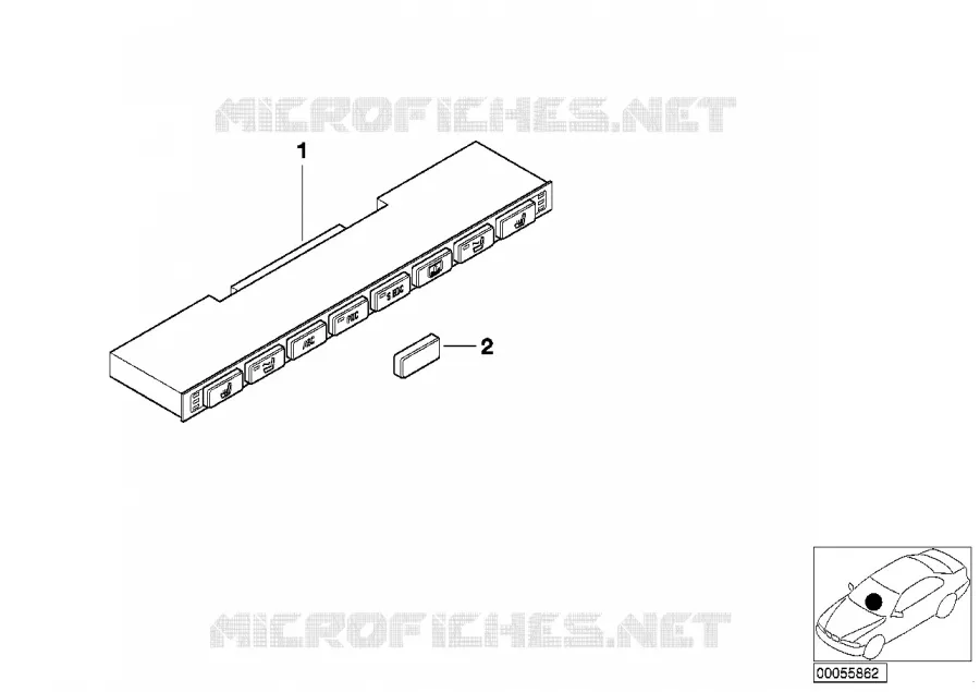 Unité interrupteurs console centrale BMW BMW Série 5 2000 520i A 520i