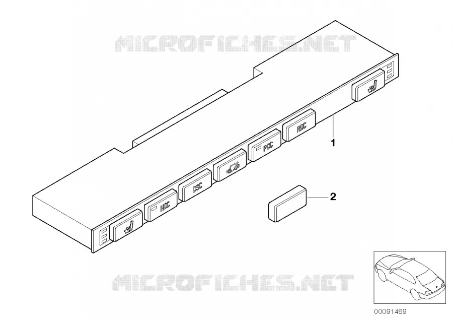 Unité interrupteurs console centrale BMW BMW X3 2003 X3 2.0d N X3 2.0d