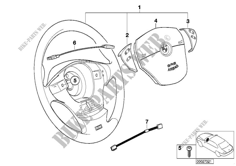 Volant sport M airbag smart multifonct. pour BMW 735iL