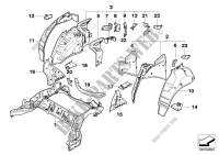 Passage de roue ar/elements de plancher pour BMW 525i