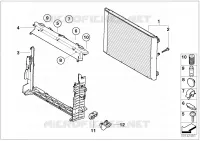 Pieces de fixation de radiateur pour BMW M6