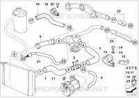 Systeme de refroidissement   durit pour BMW 750iLS