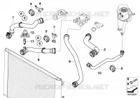 Systeme de refroidissement   durit pour BMW M6