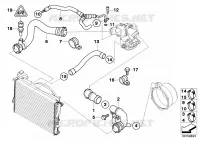 Systeme de refroidissement   durit pour BMW 750iLS