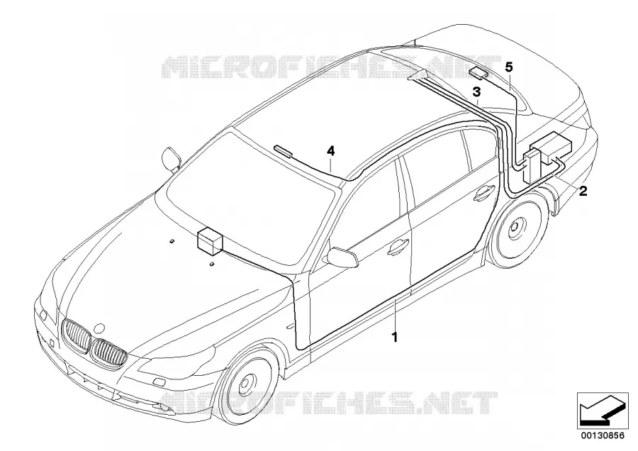 Câble dantenne GPS BMW BMW Série 5 2003 525d N 525d