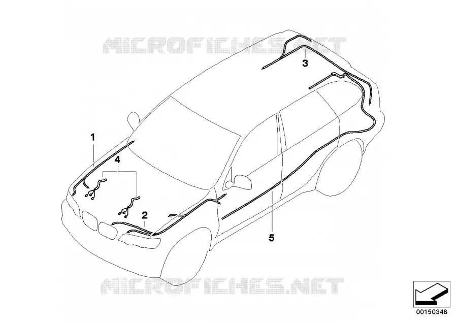 Cable de Rep.p faisceau de cabl.princip. BMW BMW X5 2000 X5 3.0d N X5 3.0d
