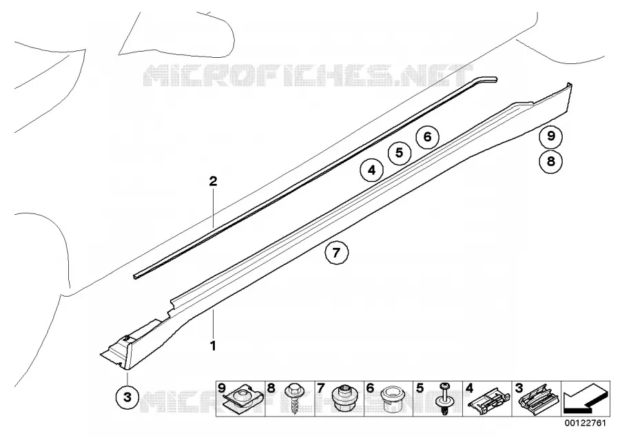 Cache bas de caisse / passage roue BMW BMW Série 7 2003 760LiS A 760LiS