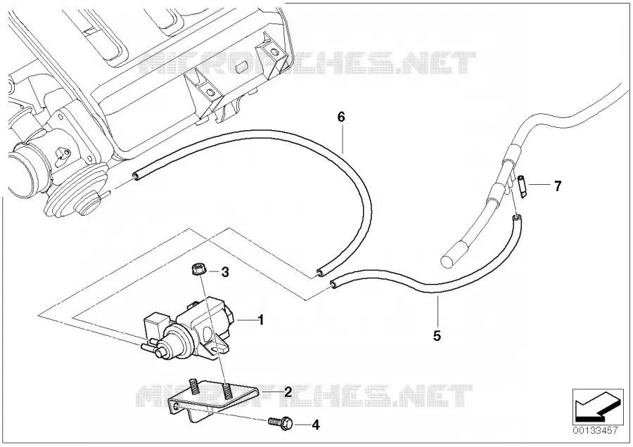 Commande à dépression-AGR BMW BMW Série 1 2004 118d N 118d