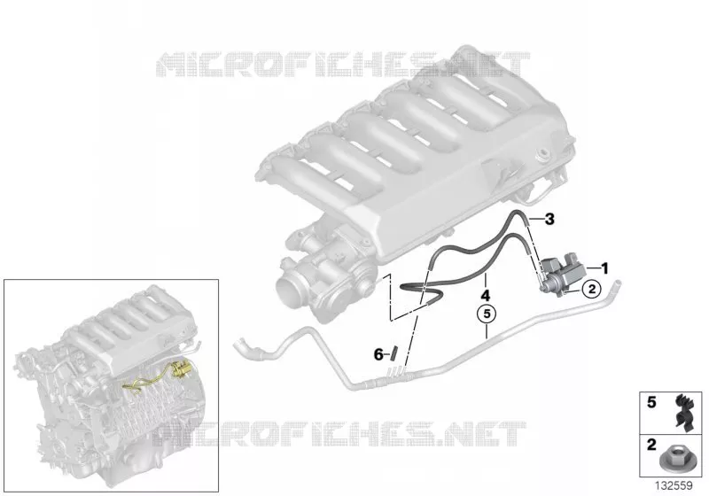 Commande à dépression-AGR BMW BMW Série 5 2000 525d M 525d
