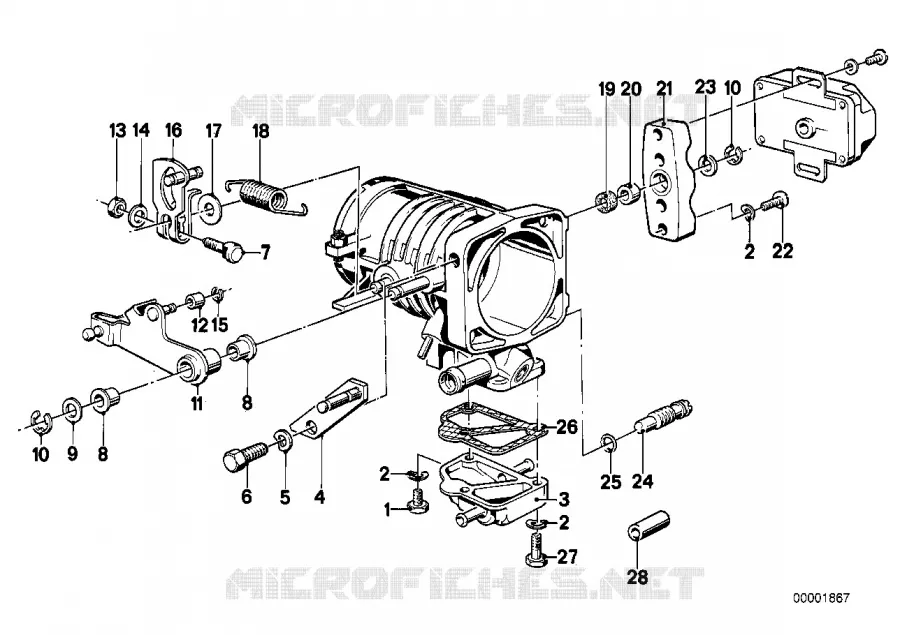 Commande daccélérateur BMW BMW Série 6 1975 633CSi M 633CSi