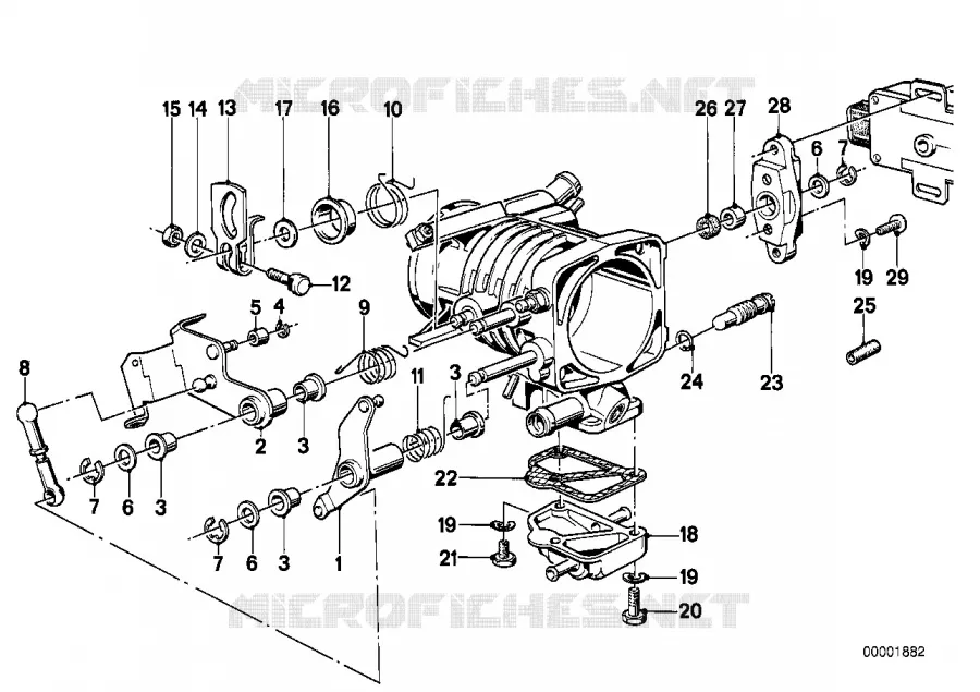 Commande daccélérateur BMW BMW Série 6 1982 635CSi M 635CSi