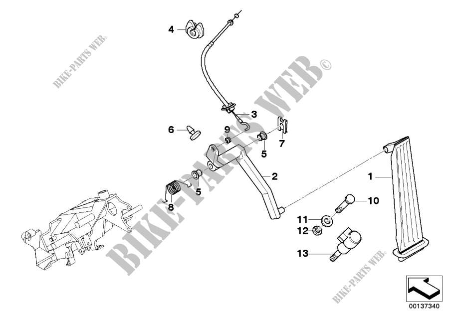 Commande daccelerateur/cable pour BMW 730i