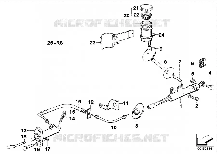 Commande dembrayage BMW BMW Série 6 1979 628CSi M 628CSi