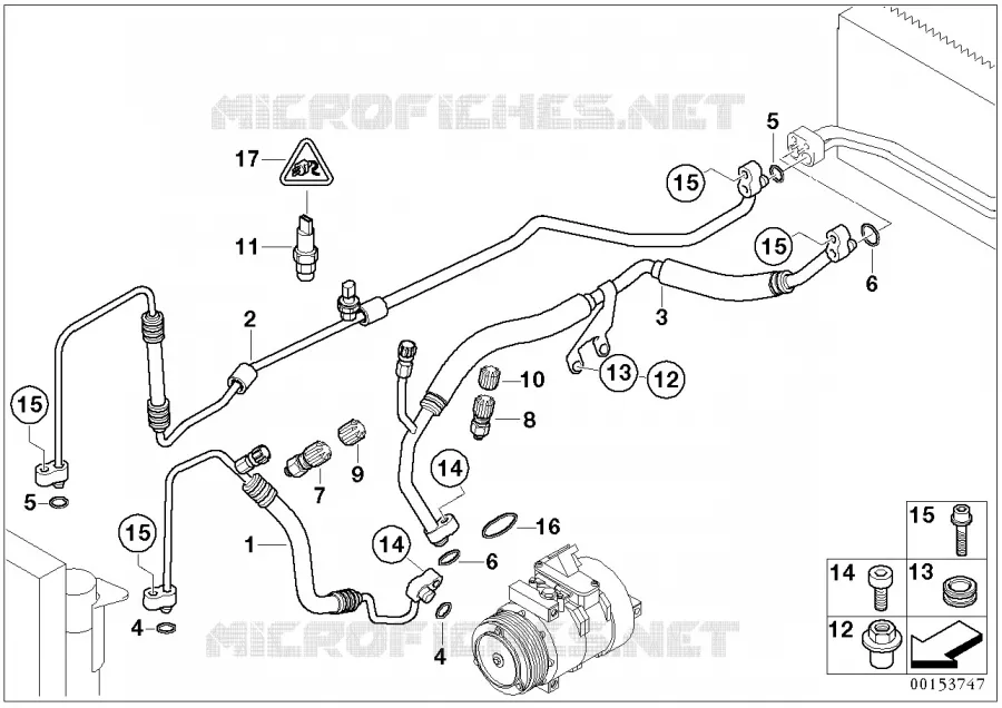 Conduites de réfrigérant BMW BMW Série 7 2004 740Li A 740Li