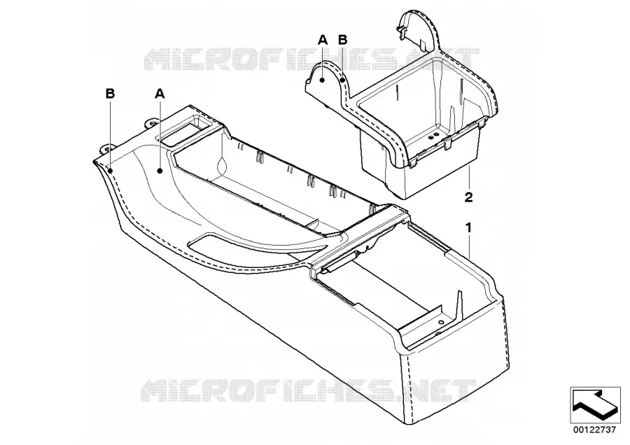 Console centrale Individual cuir BMW BMW Série 3 1998 320d N 320d