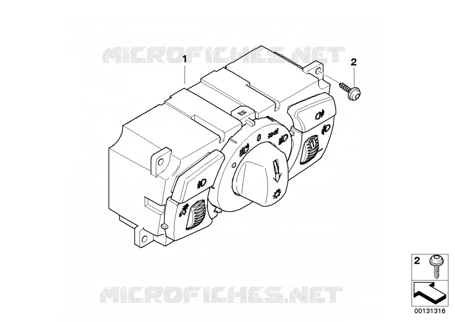 Dispositif de commande lumière BMW BMW X5 2006 X5 3.0d A X5 3.0d