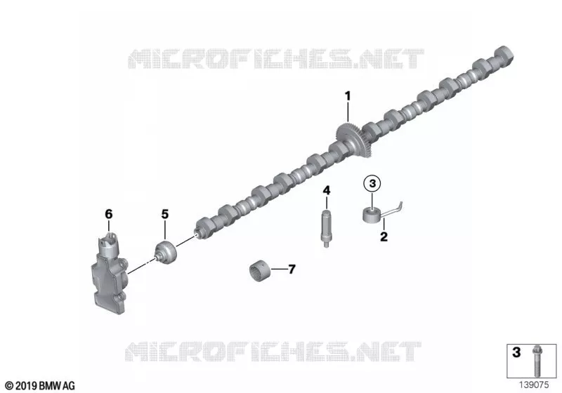 Distribution, arbre excentrique BMW BMW Série 7 2004 730Li A 730Li