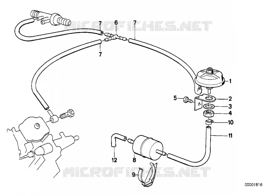Elemens de commande Diesel BMW BMW Série 3 1985 324d M 324d