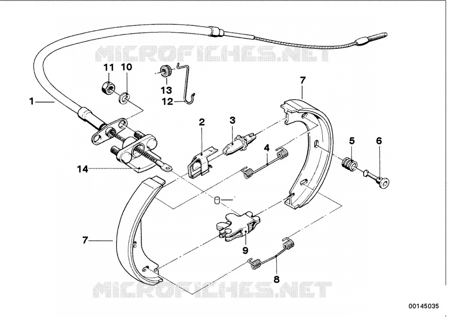 Frein à main/machoires de freins BMW BMW CLASSIC 2500-3.3Li 1973 3.0Si M 3.0Si