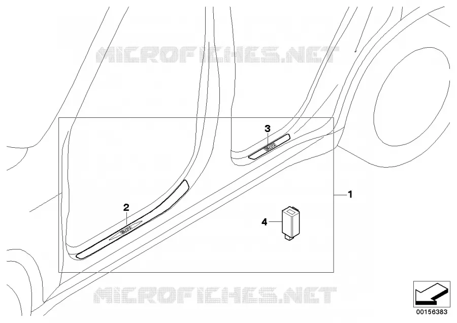 Kit 2. monte barre de seuil éclairée BMW BMW X5 2009 X5 40dX A X5 40dX