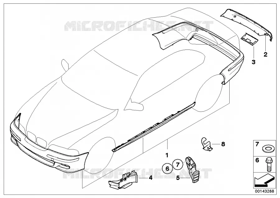 Kit aérodynamique M BMW BMW Série 3 2002 M3 CSL N M3 CSL