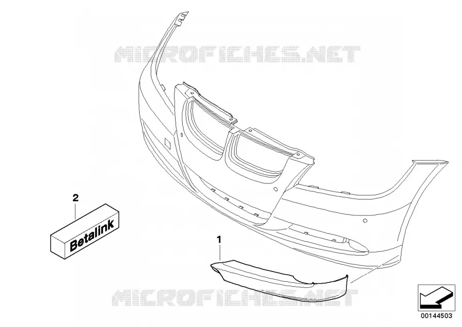 M Performance pièces rapp.bouclier avant BMW BMW Série 3 2006 325d N 325d