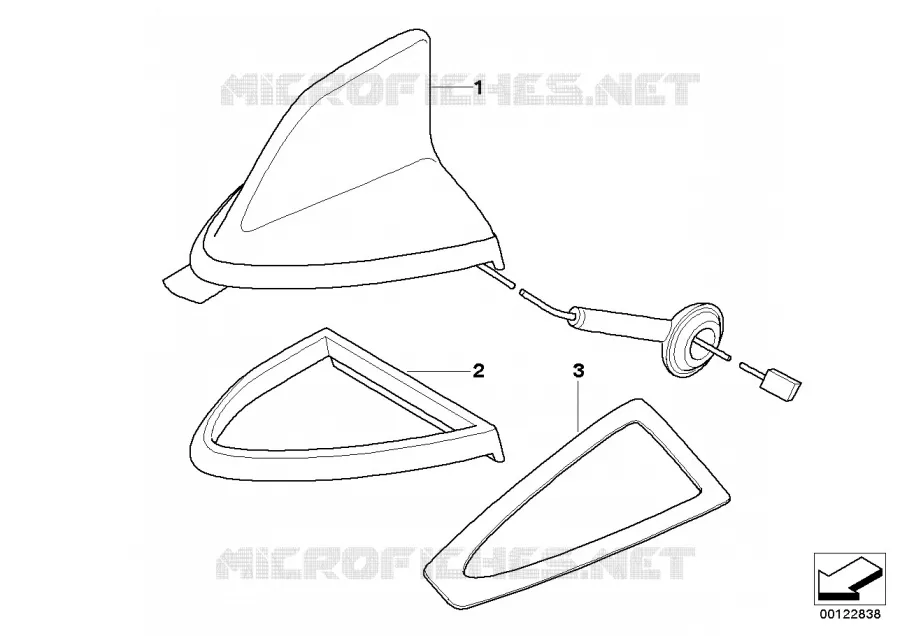 Pièces dantenne de téléphone multibande BMW BMW Série 3 2003 320Cd N 320Cd