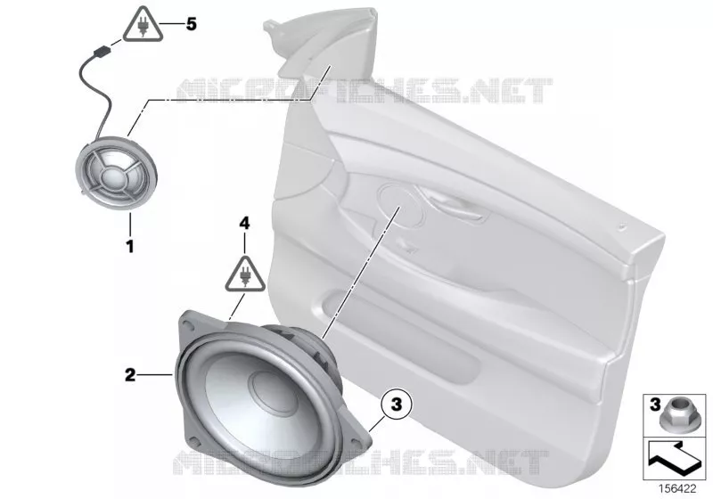 Pieces porte avant systeme hifi BMW BMW Série 7 2007 750Li A 750Li