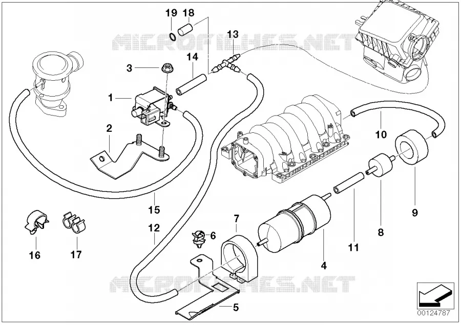 Pompe a air p commande a depression BMW BMW X5 2001 X5 4.6is N X5 4.6is