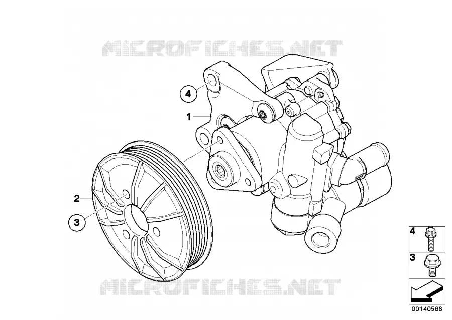 Pompe d servo-direction/Direction active BMW BMW Série 5 2007 523i N 523i